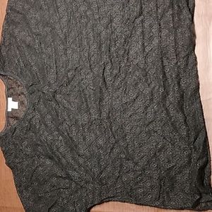 Maggie Barnes Catherines Women's Plus size 2X Black Lace Top